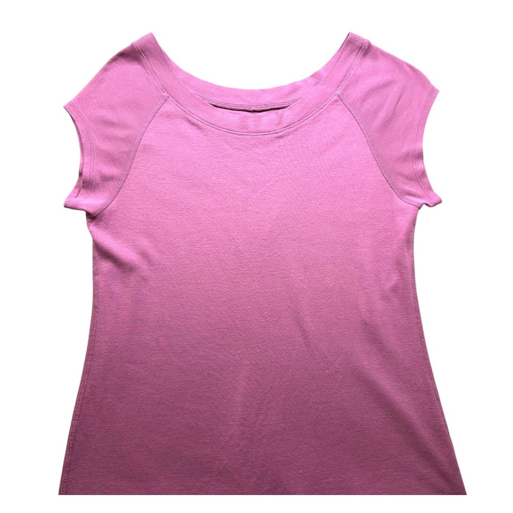 CHELSEA & THEODORE Orchid Purple Boatneck Cap Sleeve T-Shirt Dress Women's XL - Picture 5 of 10